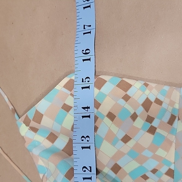 Express Size 3/4 Halter Style Slip Dress, Excellent Condition, Muted Pastels - Picture 7 of 12